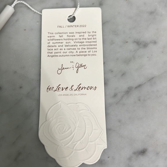 For Love and Lemons Black Thong Floral Sz Small - Picture 2 of 5